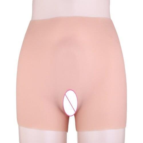 Pubic hair Silicone vaginal pants can make love Transformation Panties Vagina Penetrable Crossdresser Panty