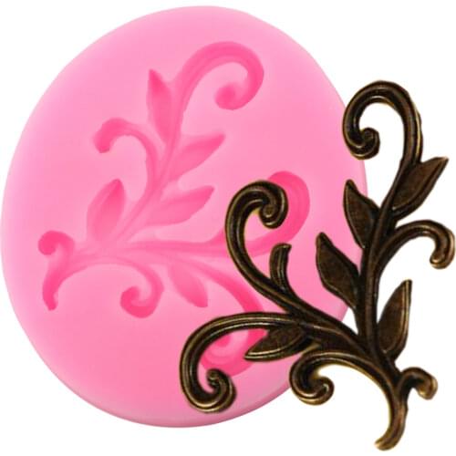 Flower Vine Silicone Mold Cake Border Leaf Fondant Cake Decorating Tools Chocolate Gumpaste Mould Polymer Candy Clay Molds