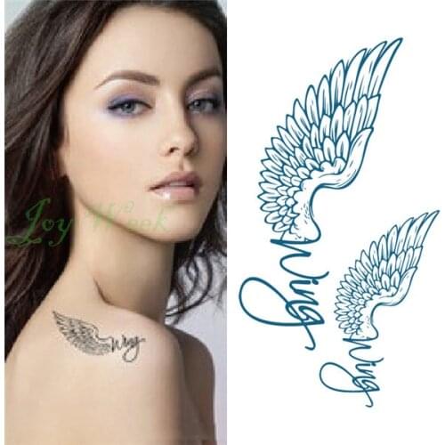 Waterproof Temporary Tattoo Sticker on body art angel wings tattoo Transfer sexy flash tatoo fake tattoos for girl women