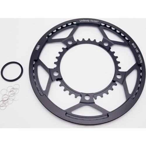 Folding Bike Parts H&H 54/33T Chain-Guard Intergrated Chainring suit for Brompton bike