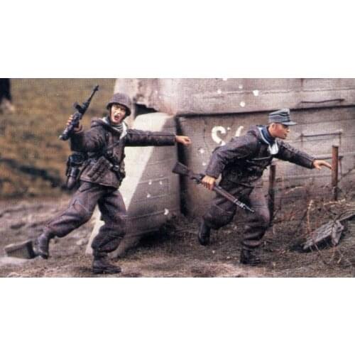 1/35 WWII German Soldiers "Attack" (2 Resin Figures/Set) VERLINDEN #1405 Unassembled Uncolored
