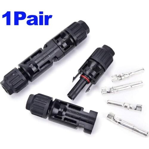 1Pair PV Connector Male & Female Solar Panel Connectors IP67 1000Vdc for Solar Cable 2.5mm2 4mm2 6mm2