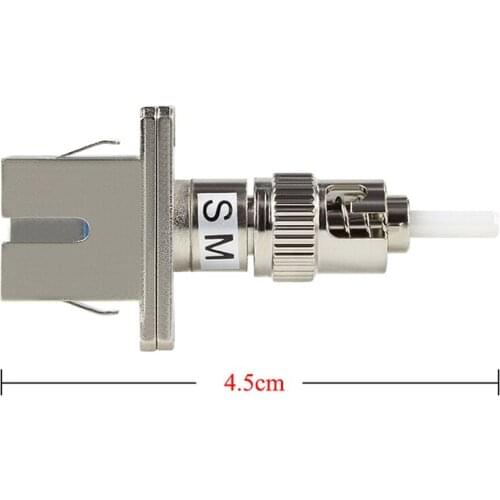 5pcs ST-SC Square Fiber Optic Adapter Multimode connector ST to SC fiber optic Attenuator metal Fiber flange Free shipping