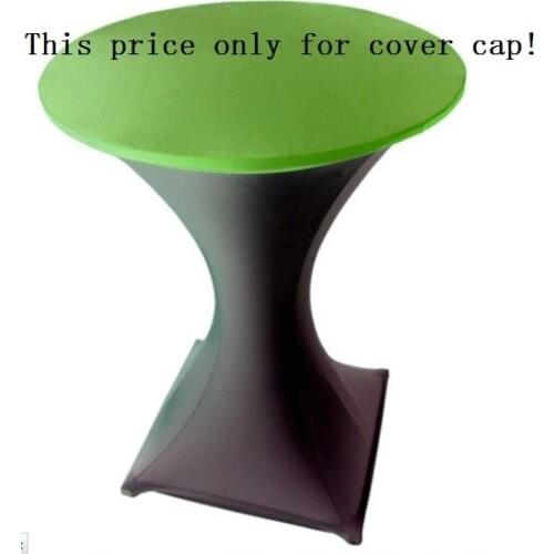 5pcs/lot 60cm dia wedding party spandex Cocktail table cover cap Lycra Cocktail table cloth topper cap