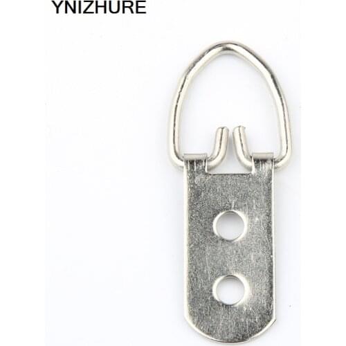 50pcs 16*22*55MM Triangle D-Ring Photo Frame Hanging Picture Hanger Hooks Silver Tone Solid and Durable Hardware Accessories