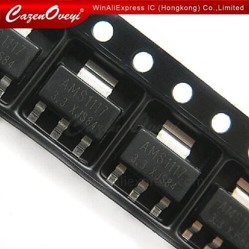 50pcs AMS1117 AMS1117-3.3V AMS1117-ADJ AMS1117-1.8 AMS1117-1.2 AMS1117-2.5 AMS1117-3.3 AMS1117-5.0 AMS1117-1.5 SOT-223 In Stock