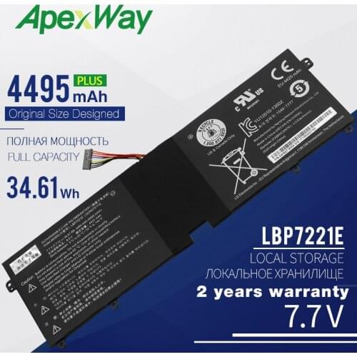 4495mAh LBG722VH New Laptop Battery For LG 13Z940 14Z950 EAC62198201 13ZD940 14ZD960-GX5GK 15Z960 EAC621982 LBP7221E 7.7v 34.6Wh