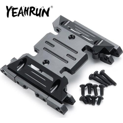 YEAHRUN Black Metal Base Plate/ Pull Code for Axial SCX10 III AXI03007 RC Crawler Car Upgrade Parts