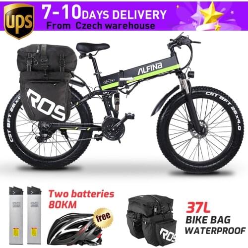 Smart mountain electric bike1000W 12.8AH waterproof snow bike 40KM/h 26 inch tires waterproof and foldable ebike