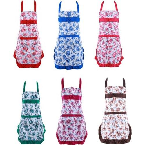 Cloth Apron Of Flowers Picture High Quality Aprons Countryside Printed Aprons Many Styles Kitchen Anti-oil Supplies