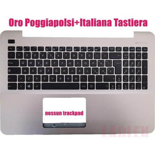 Italian Gold Palmrest keyboard for Asus X554L/X554LA/X554LB/X554LD/X554LF/X554LJ/X554U/X554UA/X554UB/X554UF/X554YI/X554QG