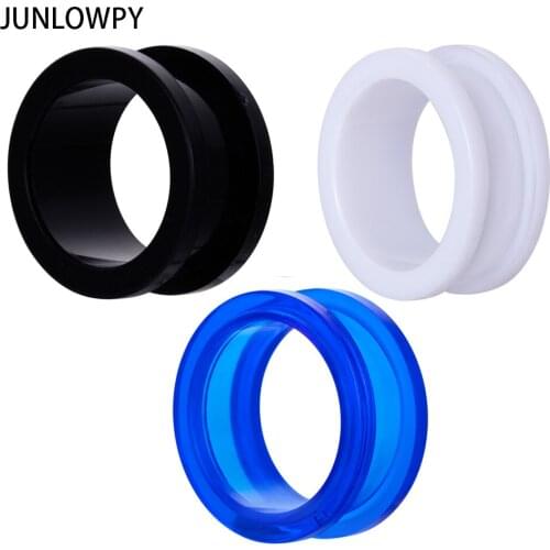 JUNLOWPY Acrylic Ear Plug Gauges Black White Blue Flesh Tunnel Wholesale Body Jewelry Piercing Expander Stretcher Earring 140pcs