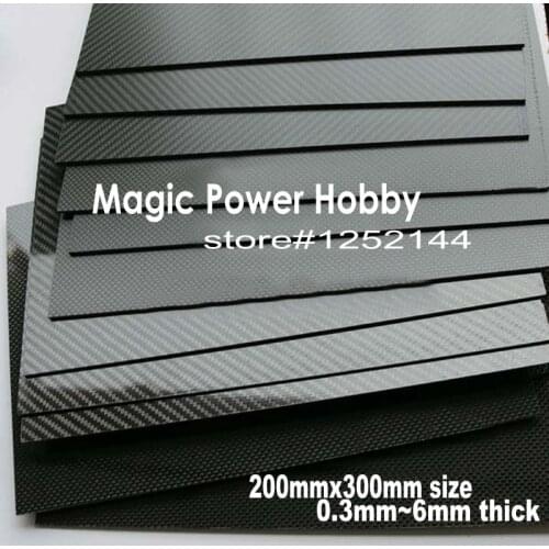 Better Quality 100% 3k Carbon Fiber Sheet Plate board 200mmx300mm 0.3mm~6mm Thickness Different Weave