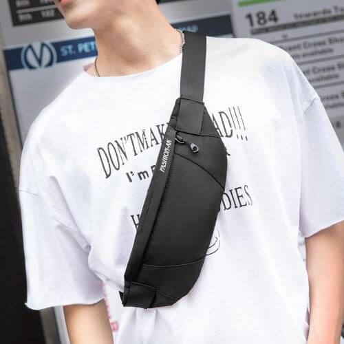 New style waist bag mens trend multi-functional crossbite chest bag mens outdoor sports waist bag womens mobile phone bag can