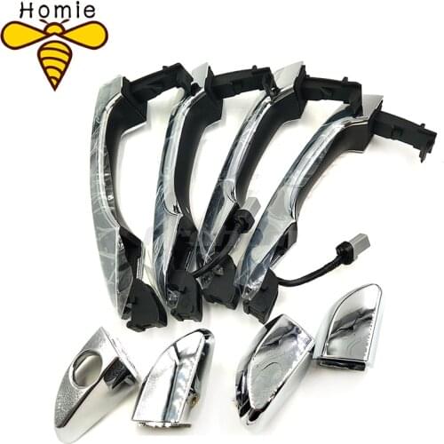 New Smart Key Chrome Exterior Door Handle 8PCS Fits For Hyundai Tucson 2016 2017 OEM 82651D3710 82661D3710 82651D3010 82661D3010
