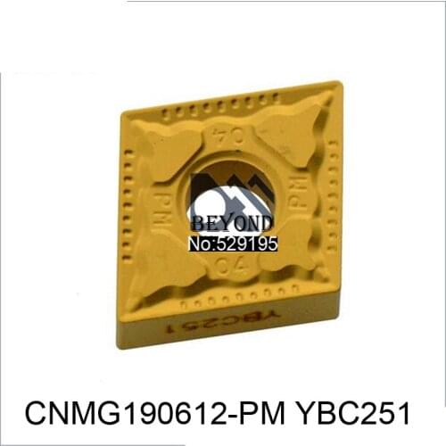 Original CNMG190612-PM YBC251 CNMG 190612 PM 10pcs Insert Carbide Inserts Turning Tool Lathe Tools CNC Cutter