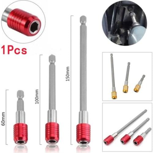 Pneumatic Holder(60mm Electric Release Magnetic Bit 150mm) Extension Red/Gold/Black Screwdriver Shank For Hex Dill Holder Quick