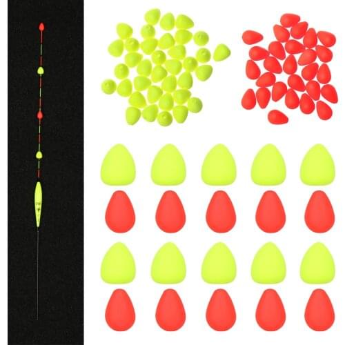 10/50/100PPcs Moveable Float Tail Eye-catching Beans Tail Beans Fishing Signal Sender Visualable Beans Tools Tackle Accessories