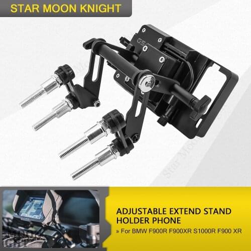 For BMW F900R F900XR S1000R F900 X R Motorcycle Adjustable Extend Stand Holder Phone Mobile GPS Plate Bracket Phone Holder