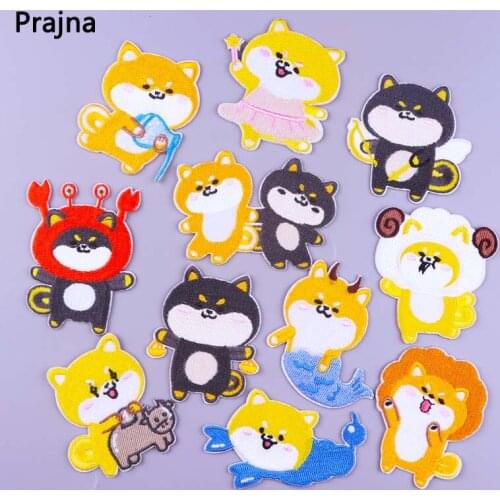 Cartoon Cat Self-adhesive Patches On Clothes DIY Hippie Applique Sew On Embroideried Patches For Clothing Stickers Cute Badges