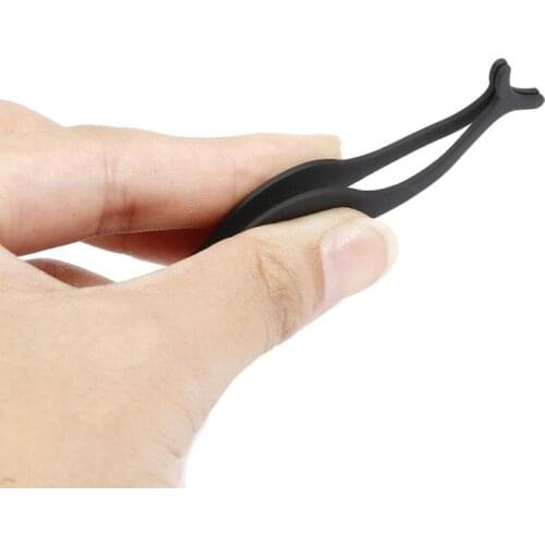 Extension Lashes Tweezers Black Eyelash Curler Makeup Tools Beauty Cosmetics Instrument Fish Tail Clip Mini New