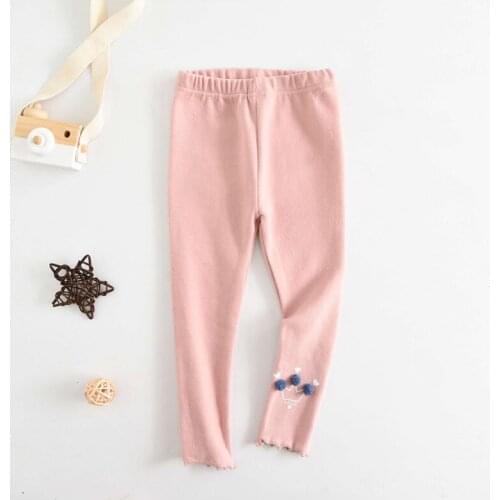 Girls Pants Cotton Leggings Autumn Children Toddler Kids Baby Girls Warm Pants Elastic Waist Toddler Cute Casual Bottoms