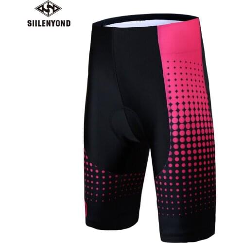 SIILENYOND womens summer cycling shorts, breathable and sweat wicking cycling wear sports shorts
