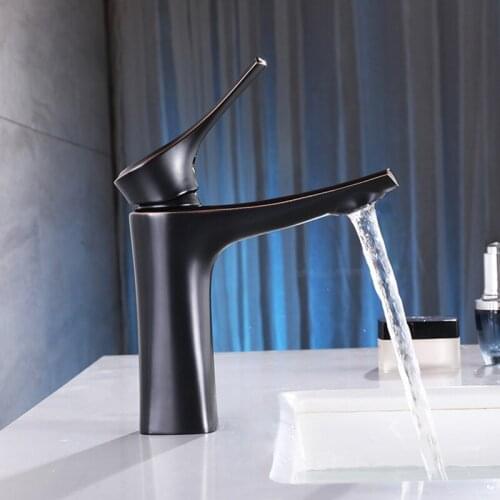 Basin Faucet Bathroom Faucet Hot Cold Water Basin Mixer Tap Black Oil/Chrome/Gold/Rose Gold Finish Brass Toilet Sink Water Crane