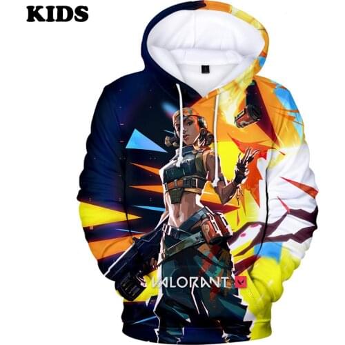Shooting Game Valorant Hoodies Personality Printed harajuku Streetwear Men Sweatshirt Boys Girls Pullover Spring Autumn Hoddies