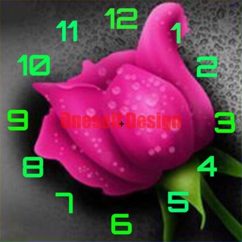 Decoration home diamond painting cross stitch clock flower diamond embroidery full set cat rhinestone pictures diy frame