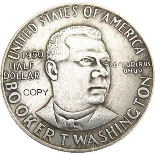 US 1950P/S/D Booker Half Dollar Silver Plated Copy Coin