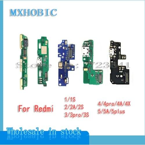 100pcs USB Connector Port Dock Charging Flex Cable For Xiaomi Redmi 1s 2 2S 3 3S 4 4A 4X 5A 5 Plus 6A 6 Pro Charger PCB Flex