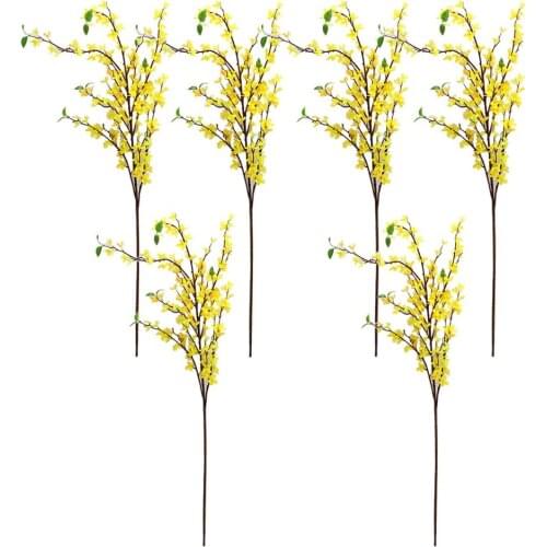 High Branch Fake Flower Artificial Flowers Orchid 135cm Single Fall Winter Jasmine Wedding Decor 17 Forks Realistic
