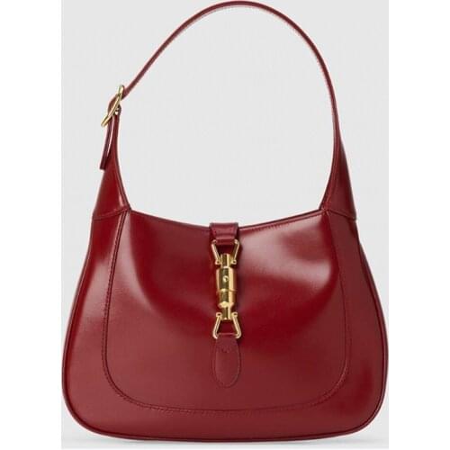 High-quality fashionable leather handbag wild temperament underarm bag portable red female bag messenger shoulder bag retro bag