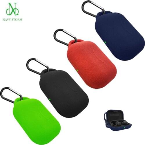 Protective Case for Introducing Echo Buds Premium Soft Silicone Skin Cover with Luxury Leather Pattern Keychain LED Visible