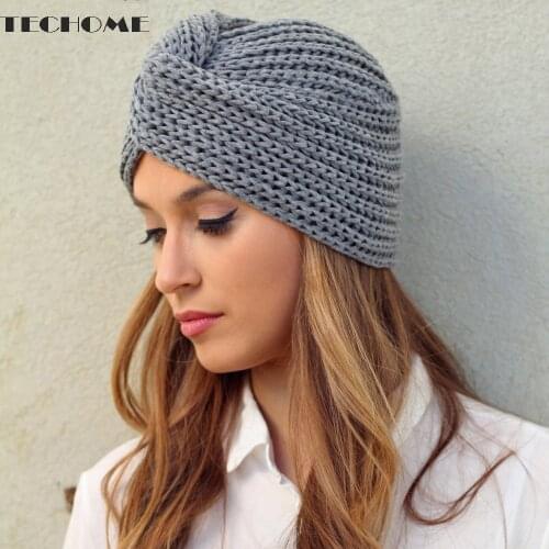 Women Fashion Beanies Cross Hat Muslim Hats Woolen Knitted Hat Pullover Cap Bohemian Toe Cap Warm