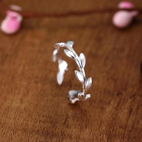 Punk Vintage Branch Leaf Ring For Women Men Adjustable Size Geometric Rings Exquisite Creative Jewelry Wholesale