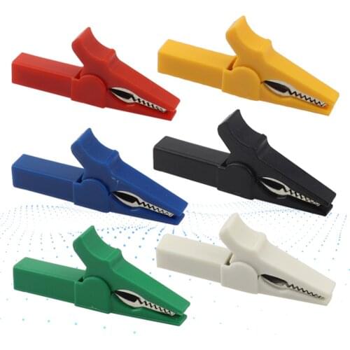 For 1PCS battery test clip 55mm high voltage alligator clip for banana plug 4mm multimeter lead cable probe alligator