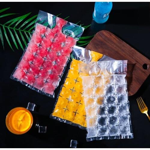 10pcs/Set Ice Cube Mold Disposable Self-Sealing Ice Cube Bags Transparent Faster Freezing Ice-making Mold Bag Kitchen Gadgets