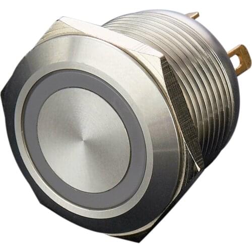 16mm Momentary normal open stainless steel 3V 6V 12V 24V 36V ring led metal electric push button switch