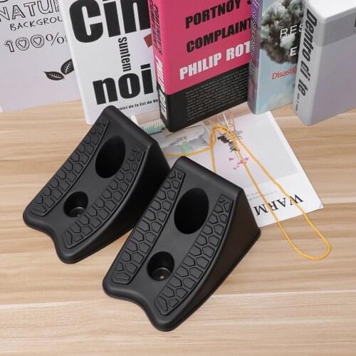 2PCS Car Wheel Rubber Stop Slider Block Stop Block Wheel Ramp Triangle Rubber Skid Stop Wheel Chocks(Black)