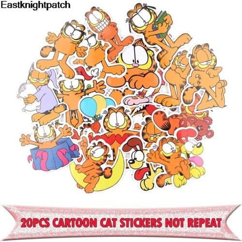 20pcs cartoon cat punk waterproof removable sticker DIY scrapbooking album PC Laptop Skateboard Motorcycle Decoration E0884