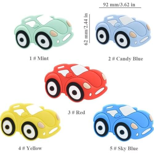 5/10pcs Car Silicone Baby Teether rodent Baby Teething Toys Chewable Animal Shape Baby Products Nursing Gift5/10pcs Car Silicone