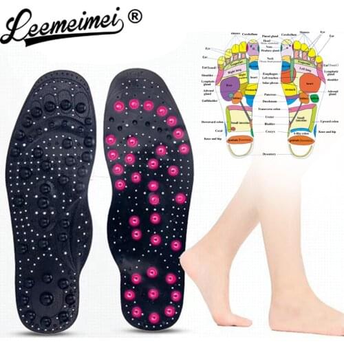 68 Magnet Massage Insoles Unisex Foot Acupressure Shoe Pads Therapy Slimming Insoles for Weight Loss Plantar Fasciitis pads