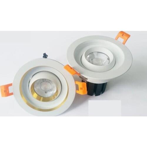 Free shipping 24degree adjustable Dimmable 5w 7w 10w 15w 20w 30w cob led spot down light AC85-265V 2 years warranty