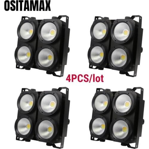 4pcs in flight case 4x100w 4 eyes dj stage blinder lighting disco audience wash effect lighting bar stage background powercon