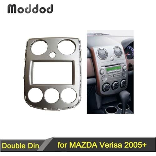Double Din Car Radio Fascia for MAZDA Verisa 2005+ Stereo Panel Dash CD Trim Installation Kit Frame