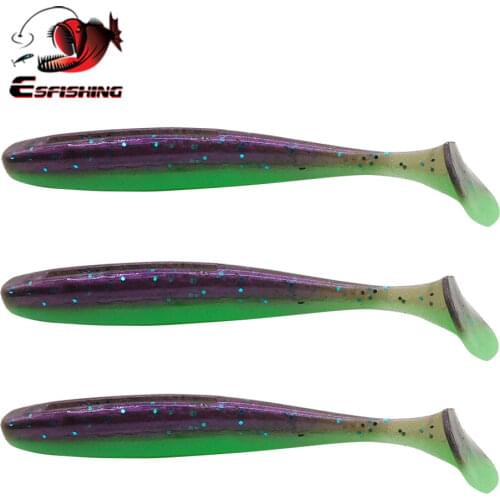 ESFISHING Plastic Baits Es 20pcs 76mm Soft Lure Silicone Baits Pesca Iscas Artifical Trout Fishing Tackle PVC