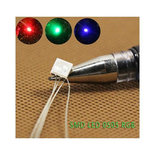 Evemodel T5050RGB 20pcs Pre-soldered micro litz wired leads Red Green Blue SMD Led 5050 railway model building kit