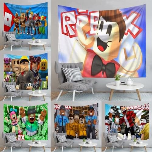 Roblox background blanket tapestry game tapestry wall hangings Christmas anime for kids birthday party background decoration